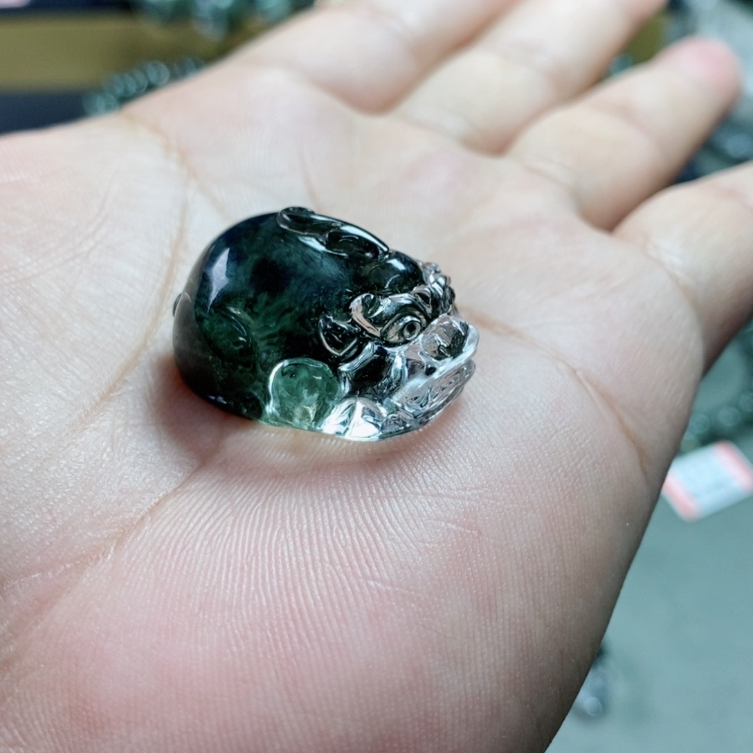 水晶手串未镶嵌马****姐绿幽灵貔貅