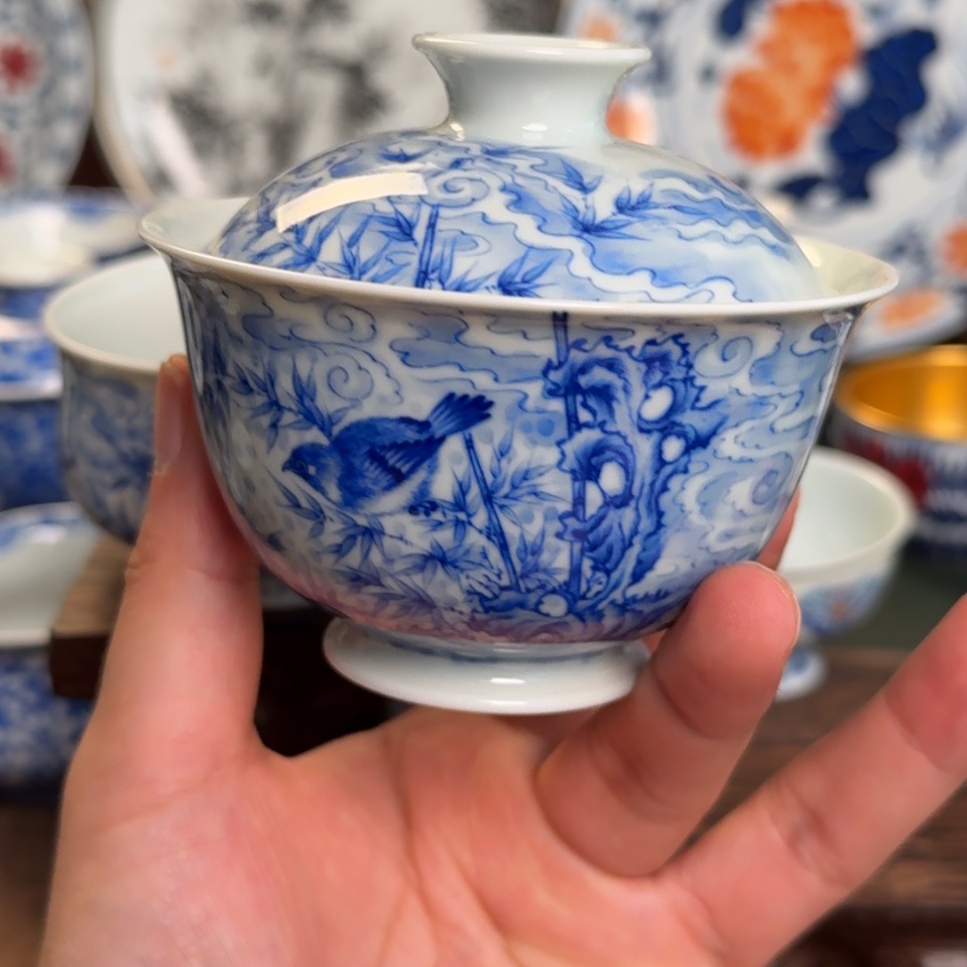  纯手工手绘陶瓷茶具