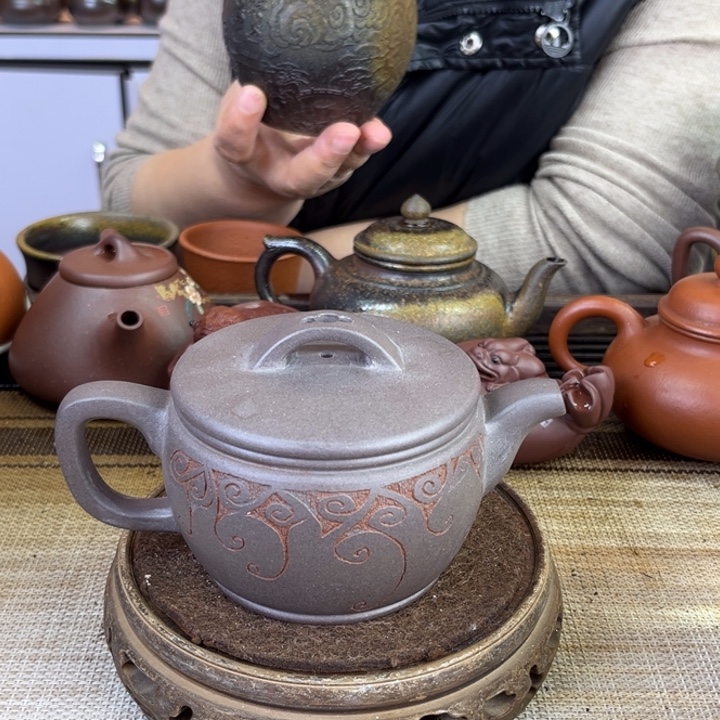 茶壶紫砂青灰紫泥240cc