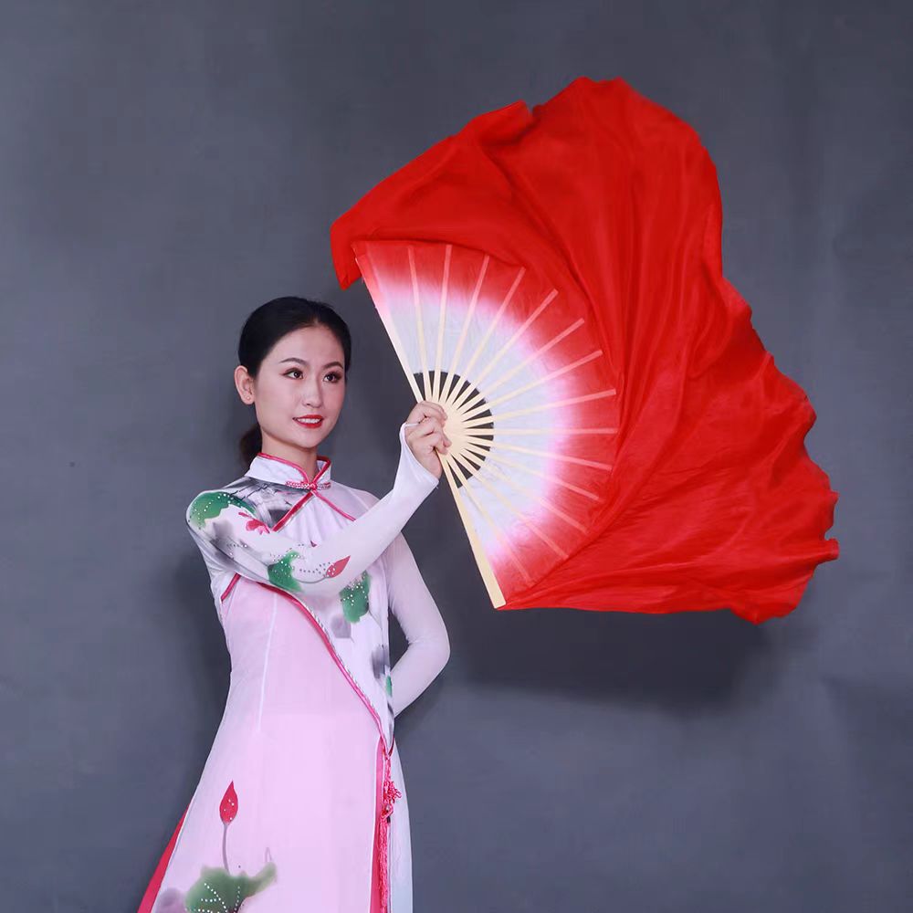 【正染系列】国风舞蹈扇古风渐变双面扇广场舞秧歌舞蹈扇子演出专用