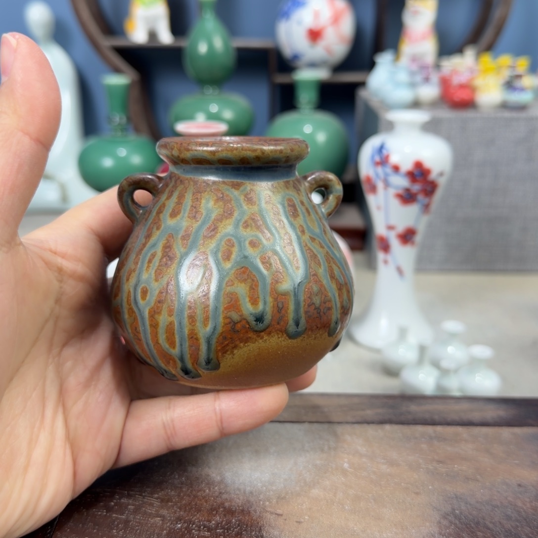 陶瓷手工小花器摆件