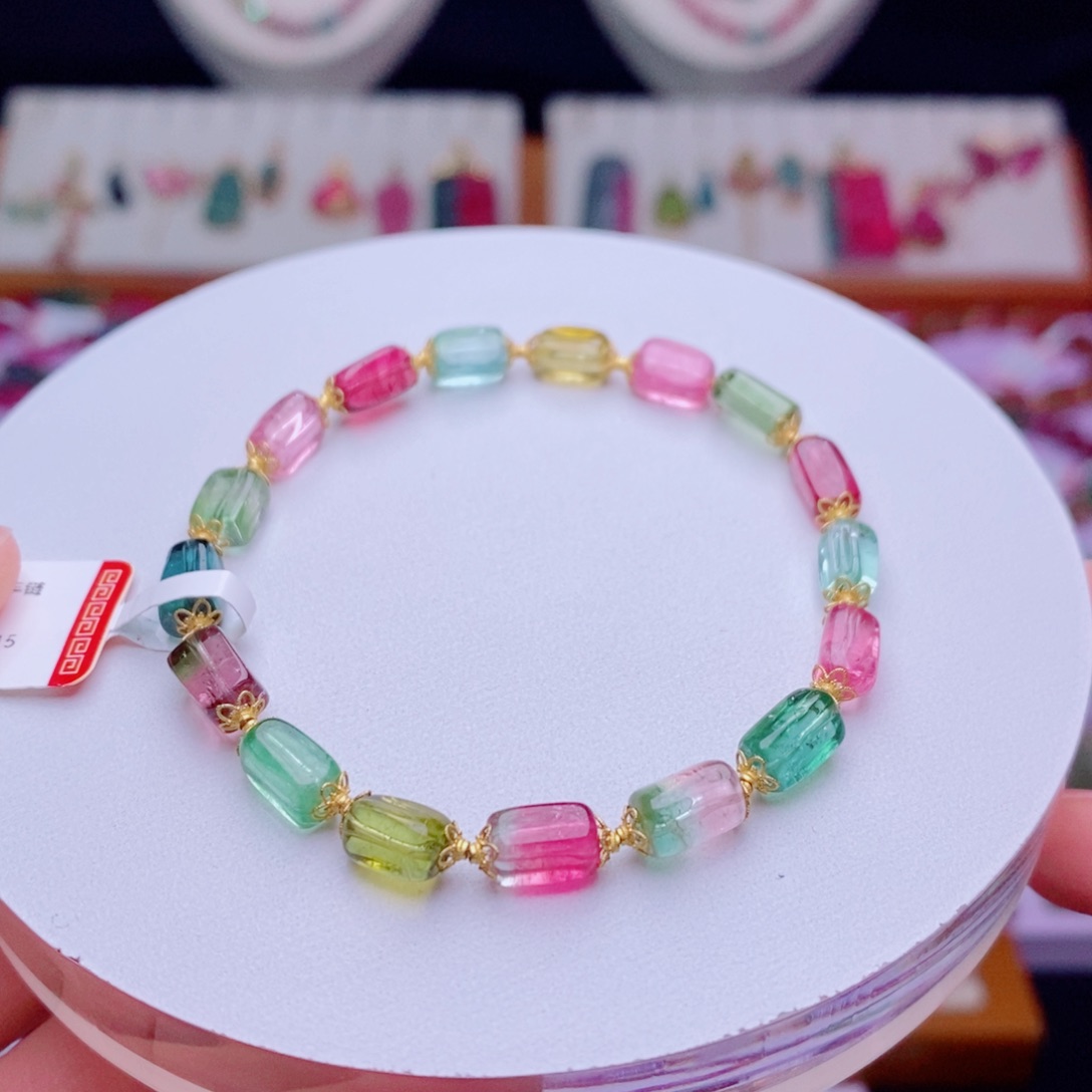 手链未镶嵌碧玺糖豆手链yy