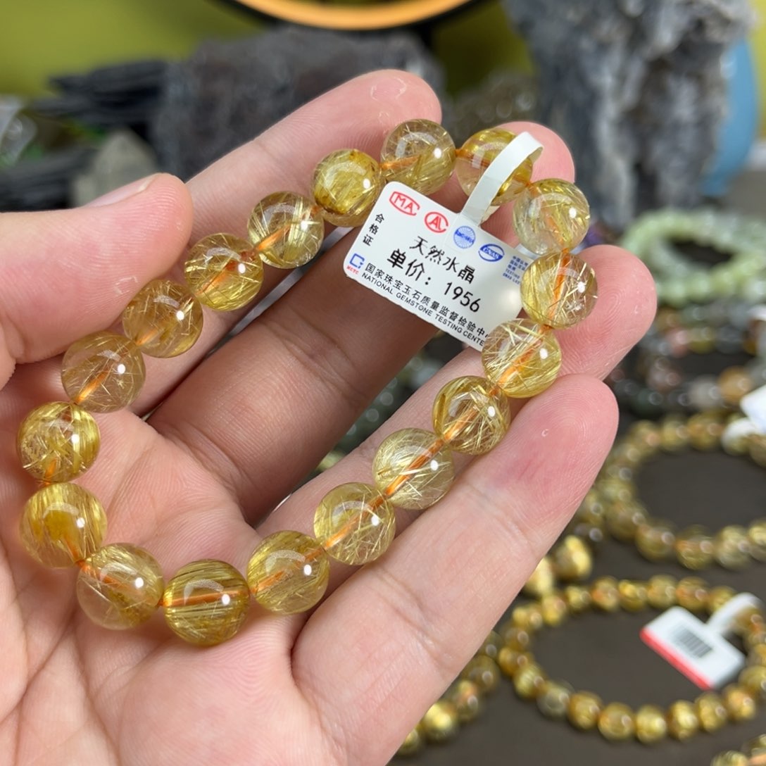 水晶手串未镶嵌钛晶