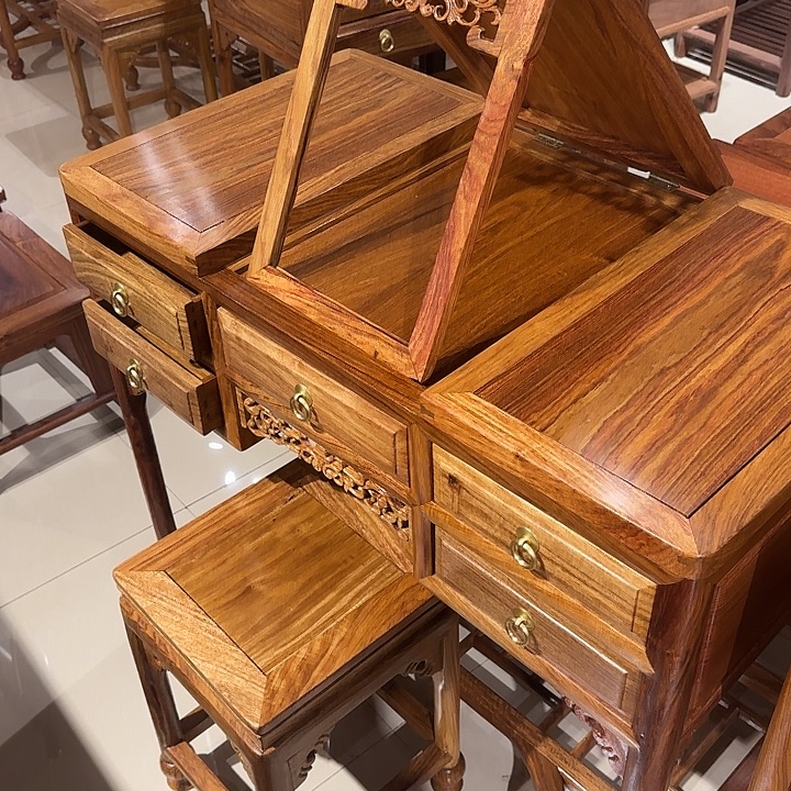 木刺猬紫檀梳妆台1套88×48×80高包邮