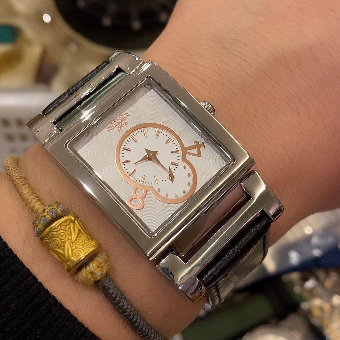 精钢瑞士罗马方盘腕表
