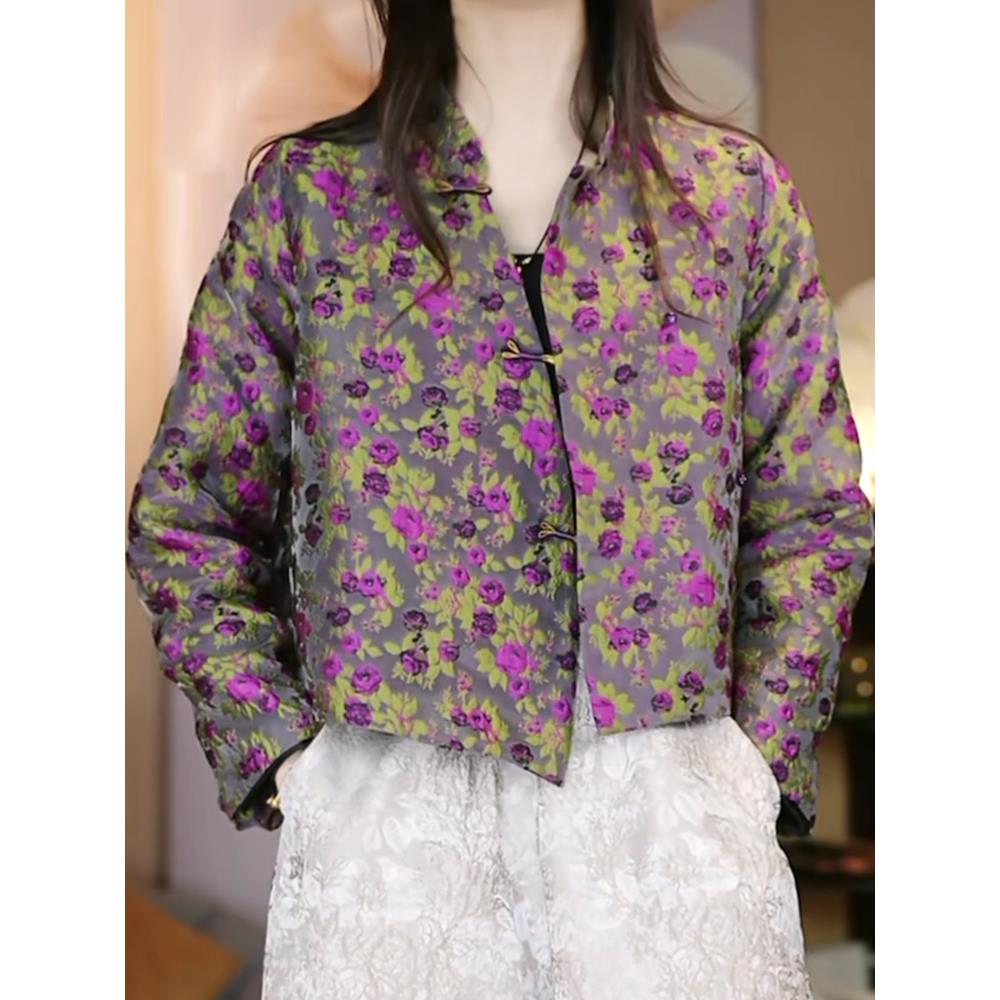 1348新中式国风外套国风女装高级感上衣大码遮肚子气质百搭短外套