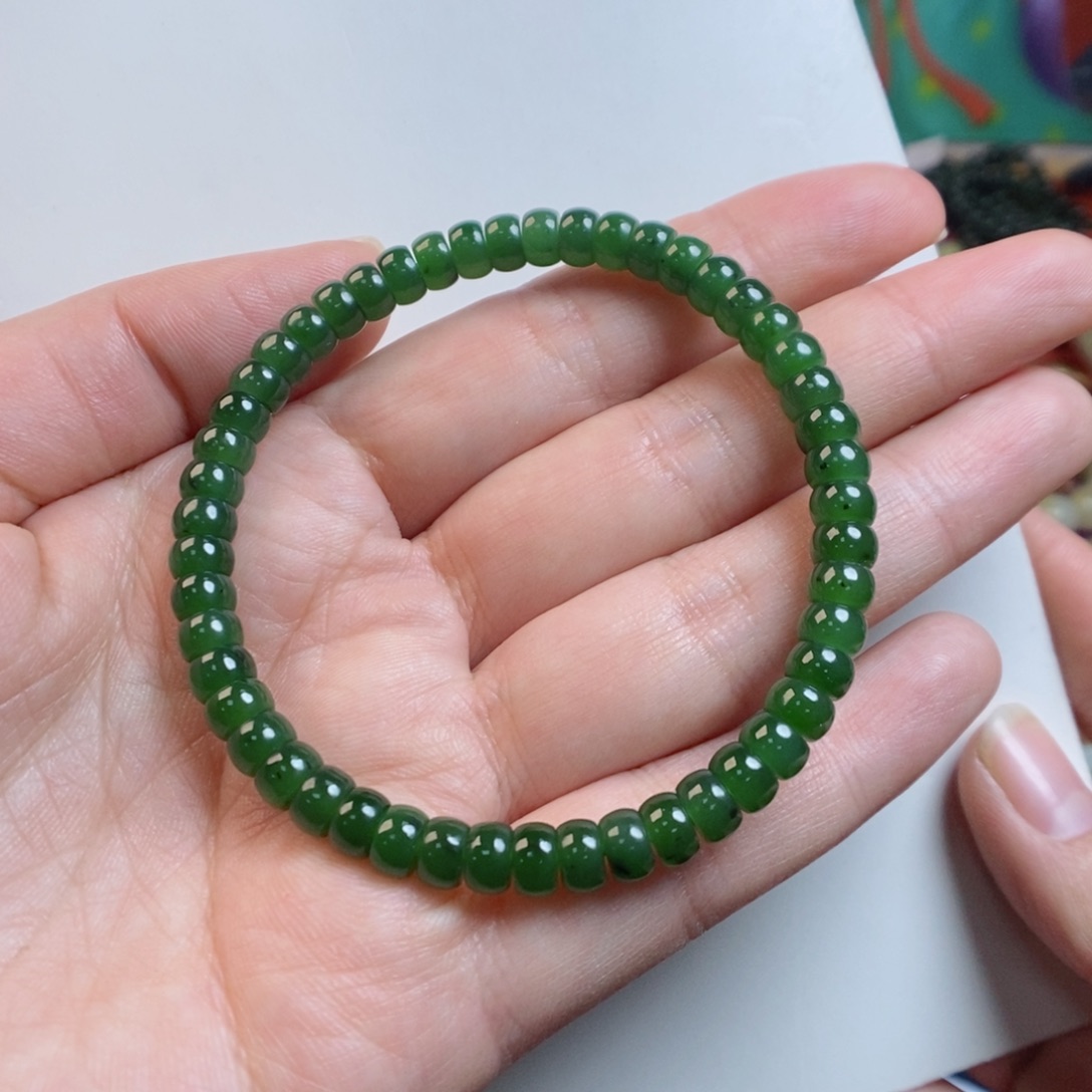 和田玉手链未镶嵌碧玉