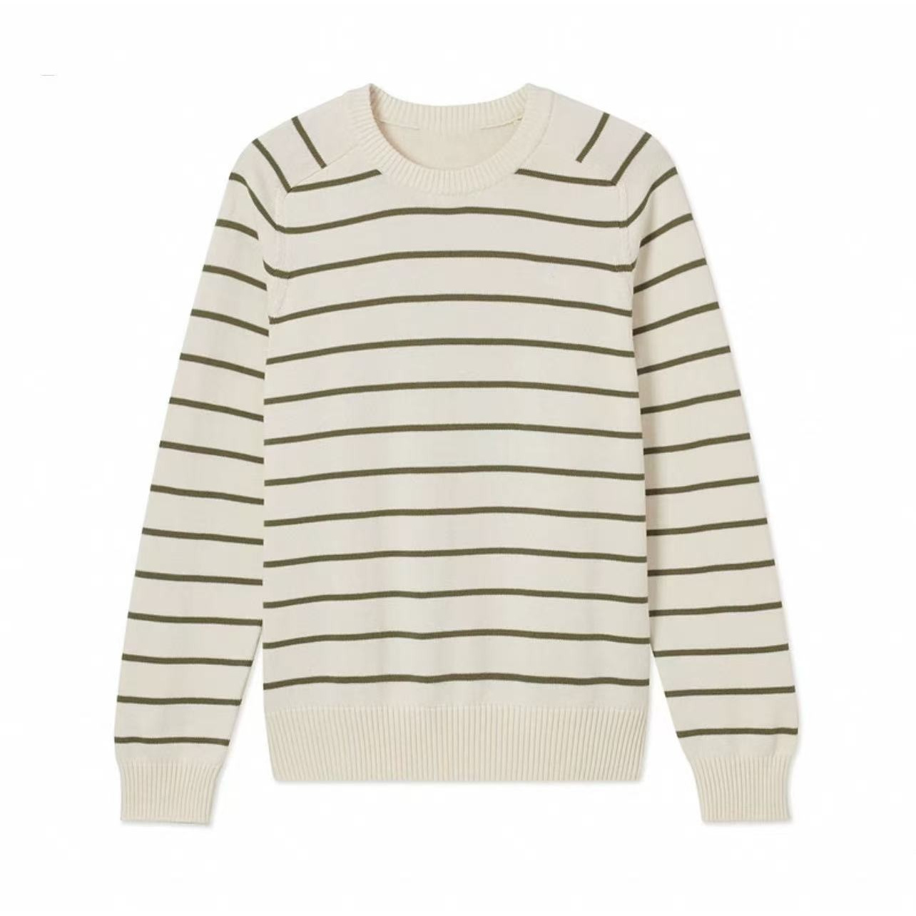 7607-条纹套头圆领针织衫