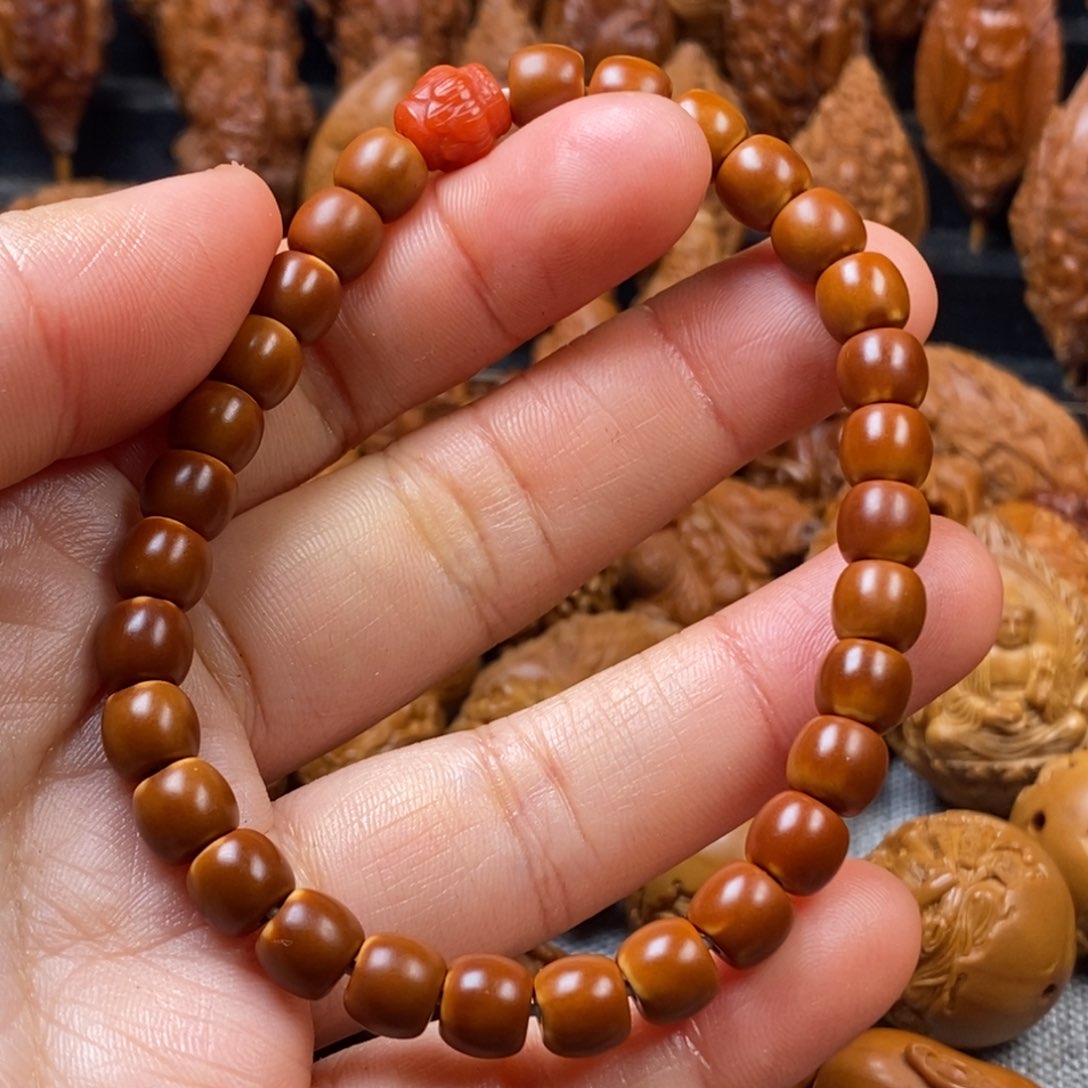 橄榄核手串/手链?**钟核雕手串