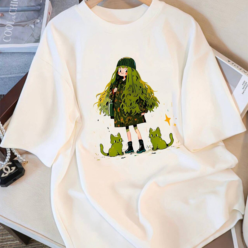 2025春季新款高端爆款夏季韩国女装白色下衣失踪短袖T恤纯棉上衣