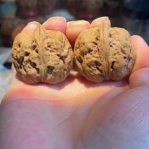 把件文玩核桃鬼斧金蟾带彩37