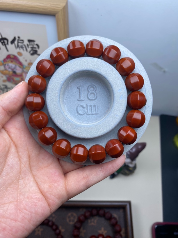 猴头红灯笼八棱13+ 玉化包浆单圈