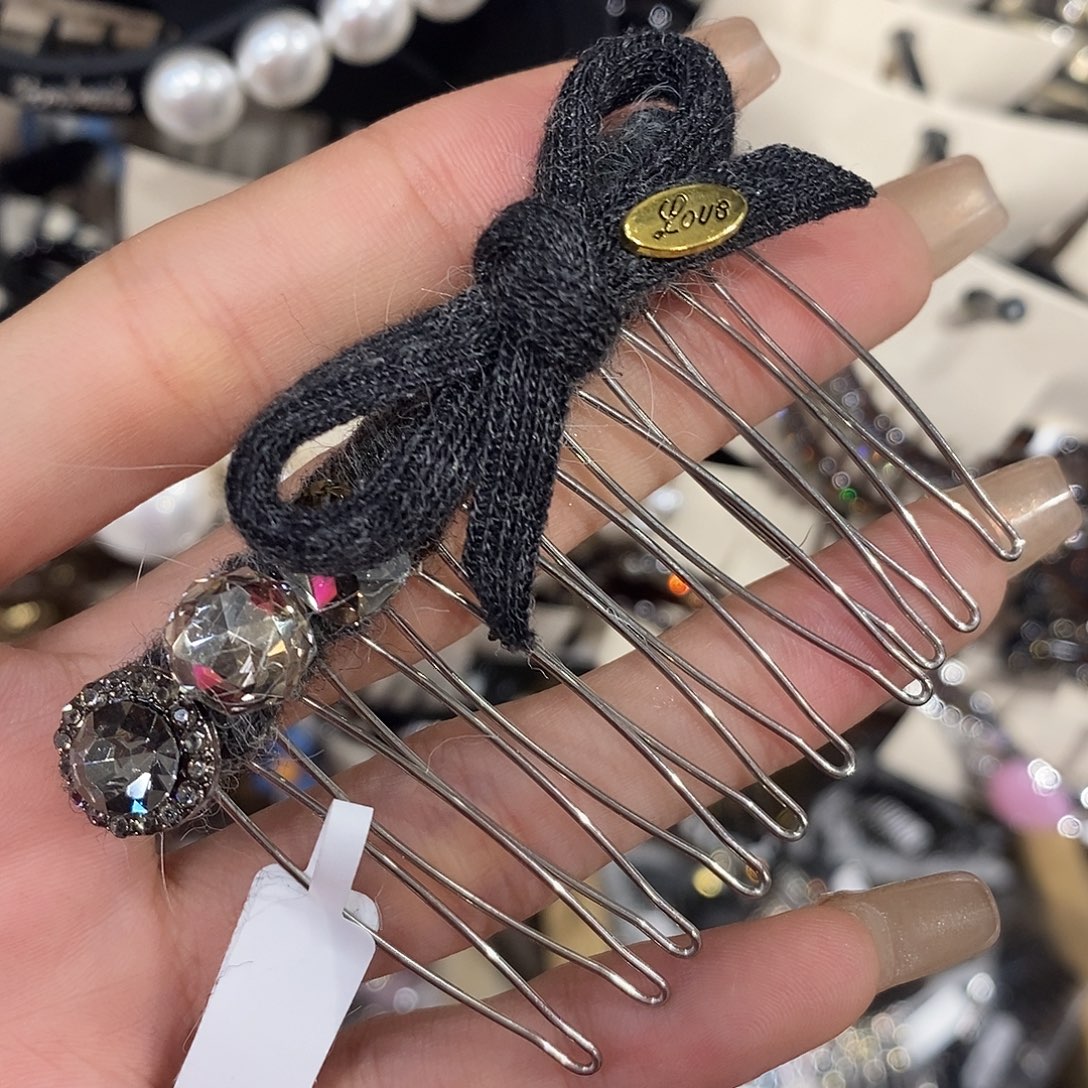 布艺铁合金倒插梳