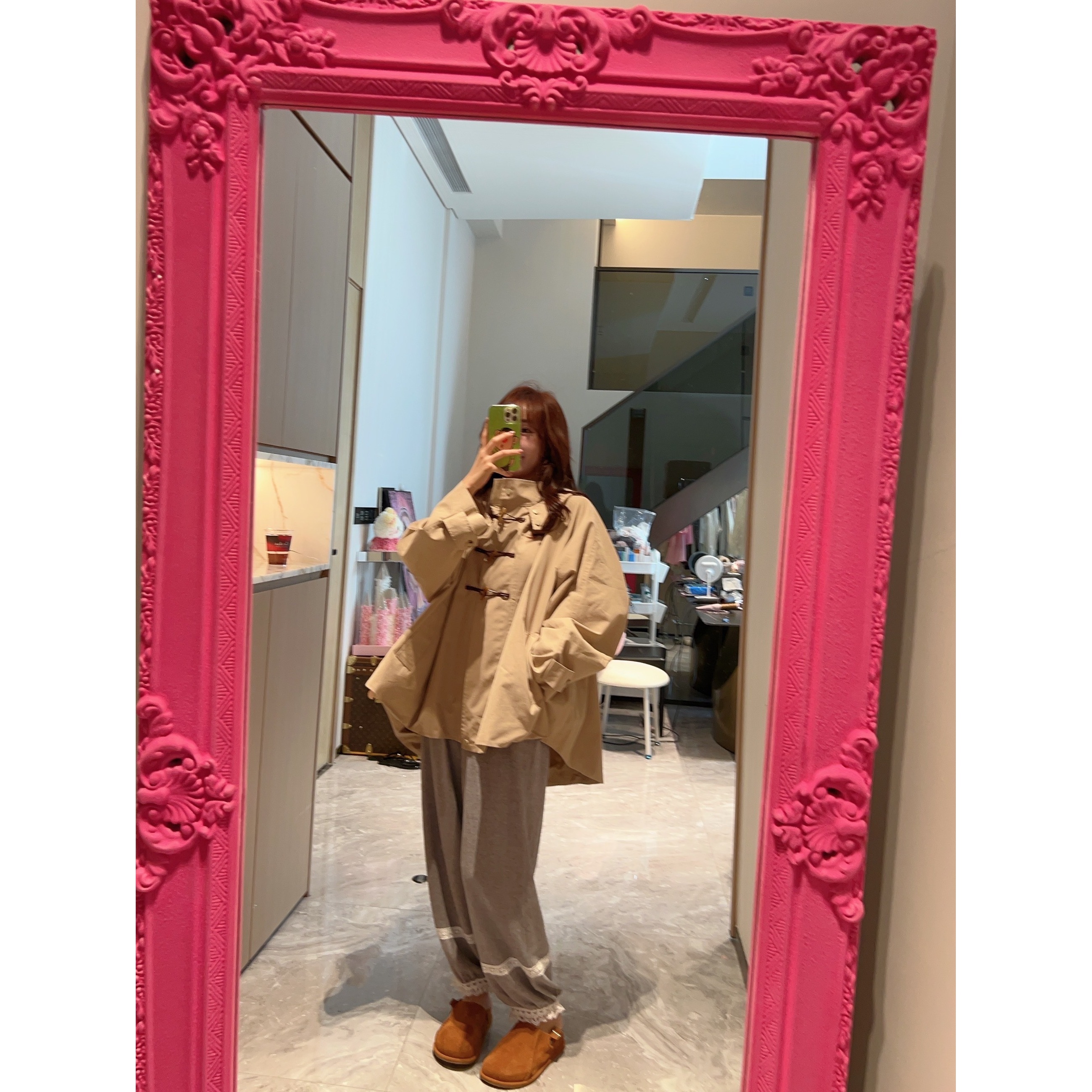 【YFONI】高级感复古牛角扣风衣~