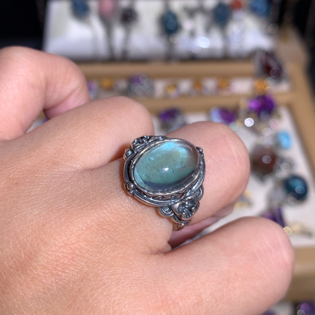 【闪购商品】水晶戒指银S925镶嵌我****了戒指