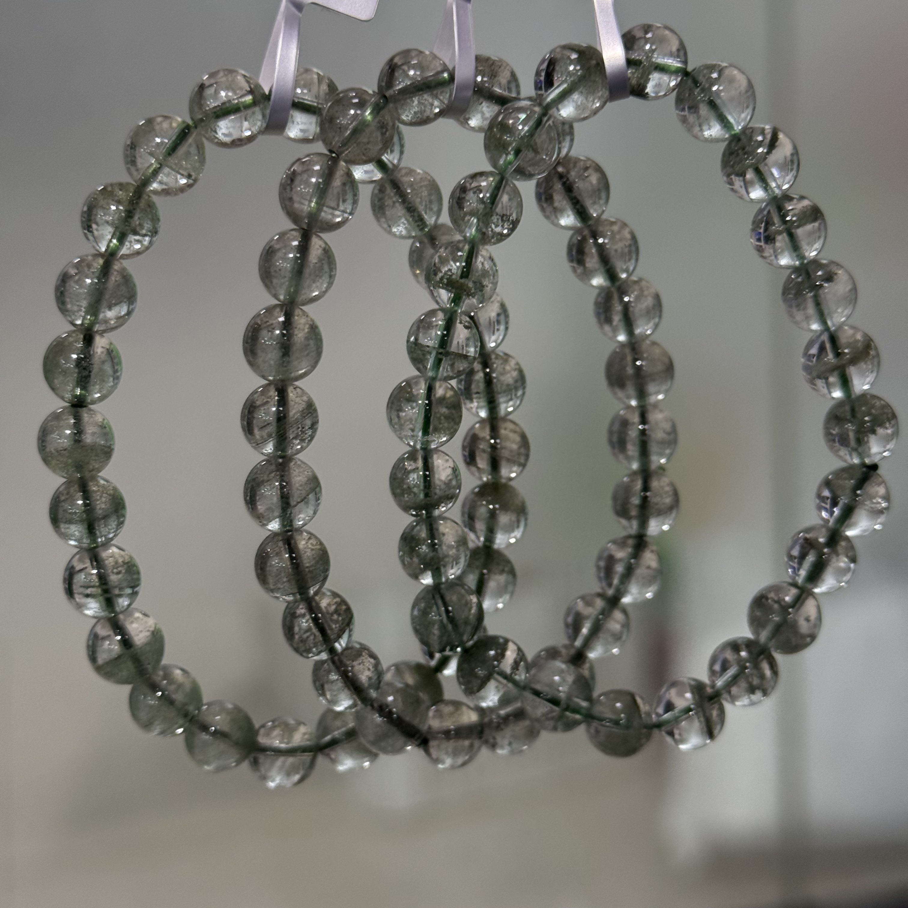 【拾晶轩】绿幽灵千层满天星单圈手链 多样性发一 约7mm 1702BB