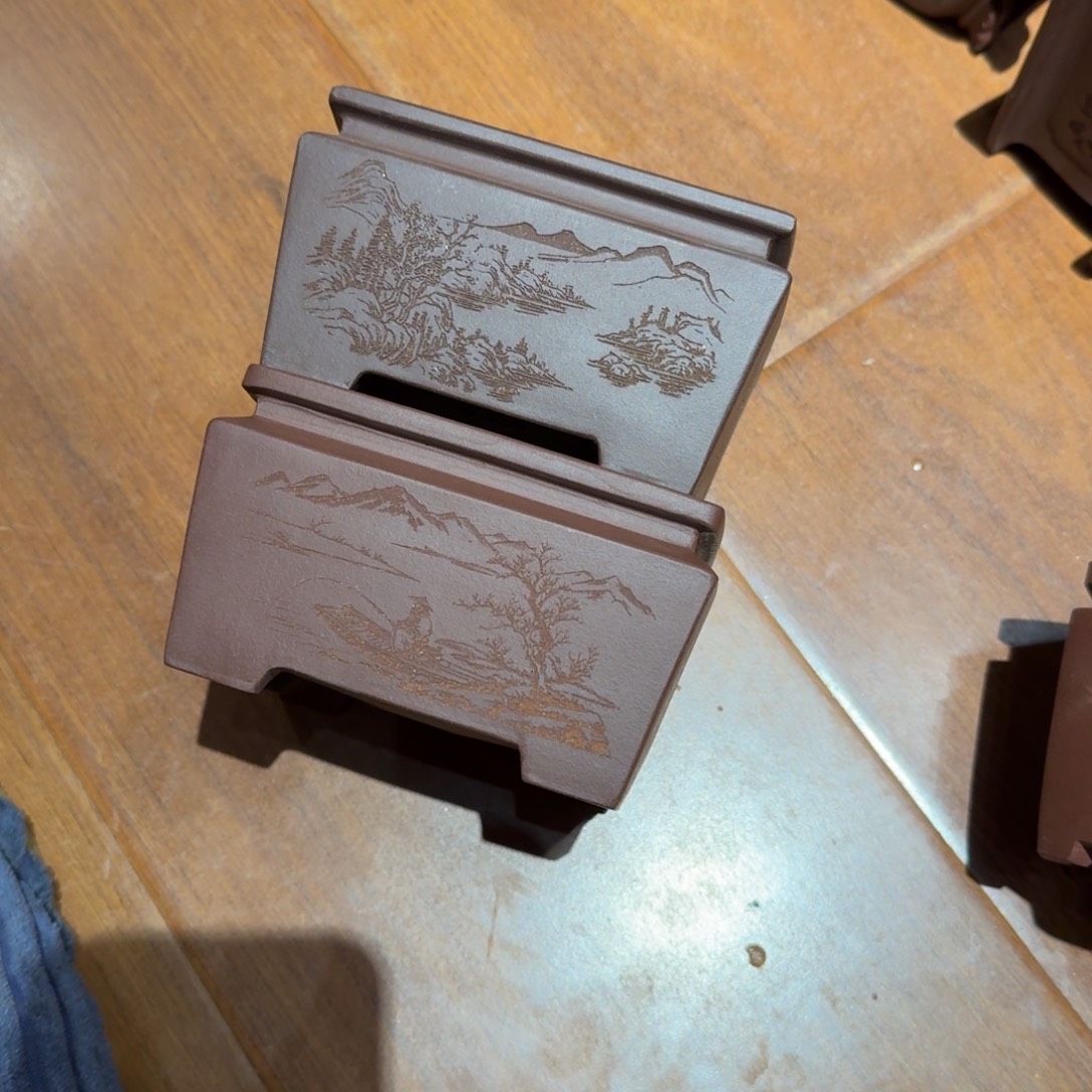 圣***旨紫砂花盆原矿紫泥