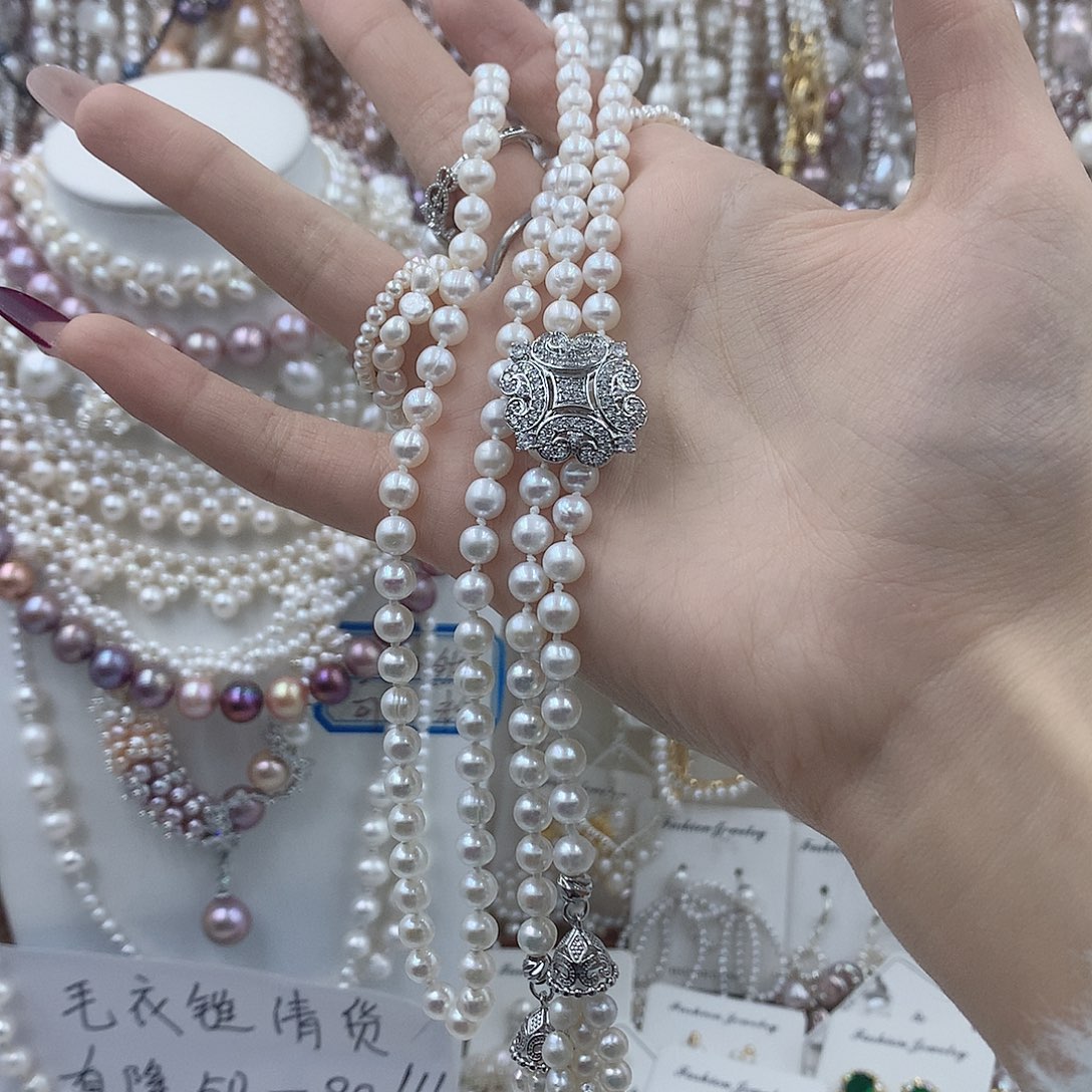 舒***尹耳饰银S925镶嵌淡水珍珠