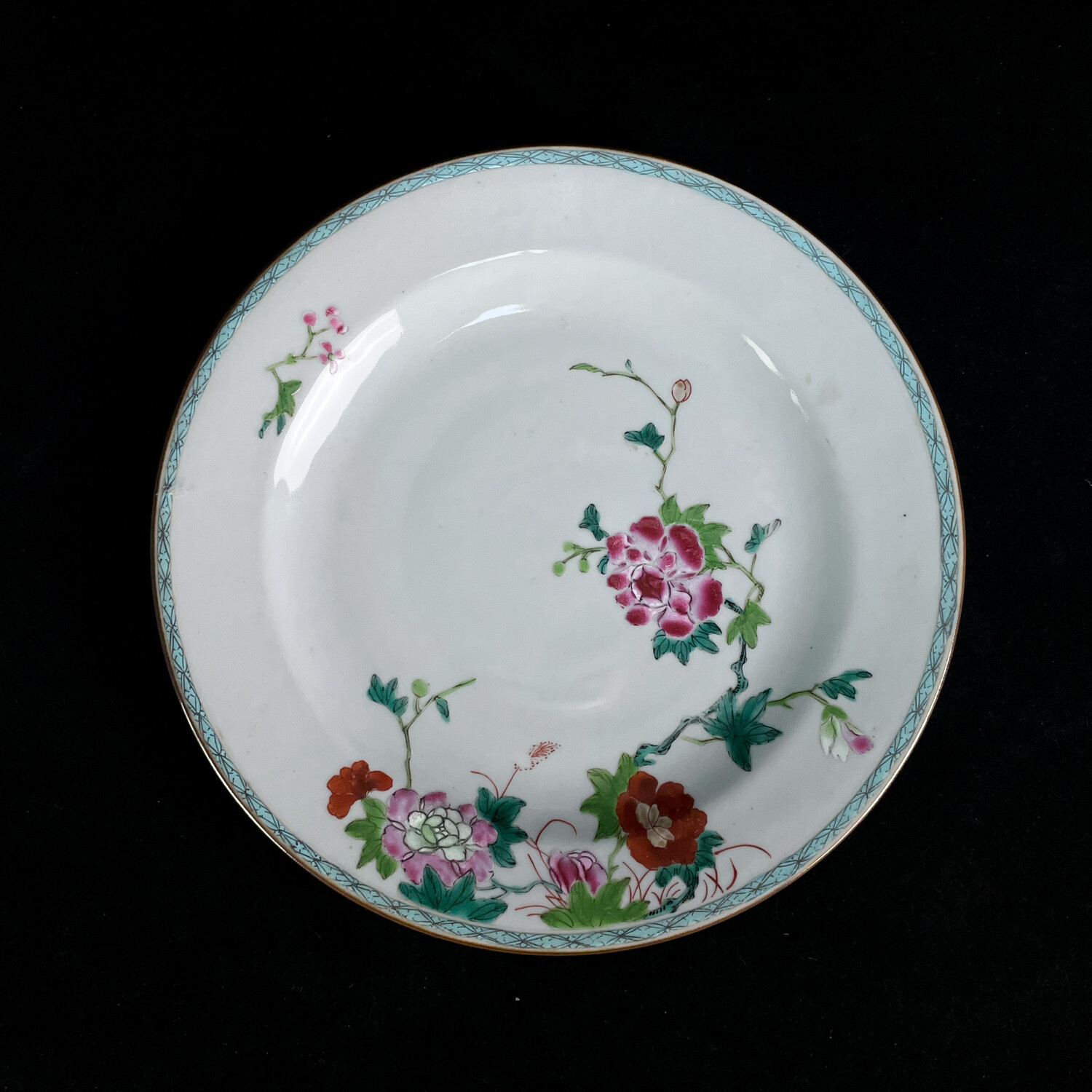 清乾隆 粉彩花卉赏盘-M25L8000C86