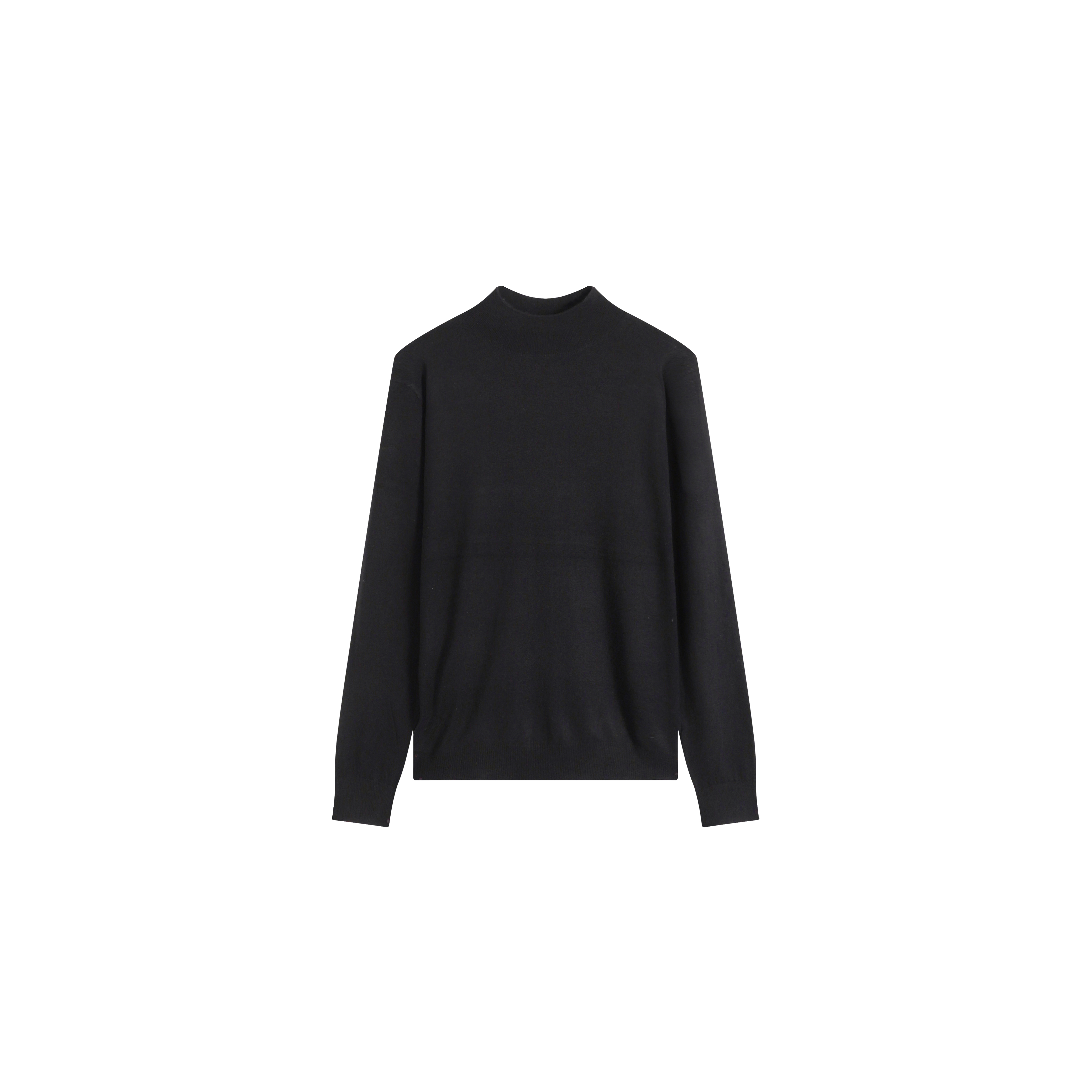 【一一专属】黑色高级感打底衫女秋半高领羊毛衫上衣25C-W1045