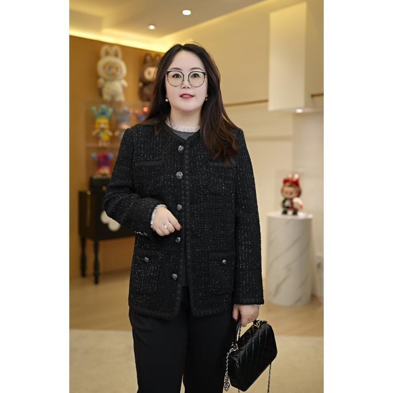 【深圳霞姐】秋冬上新大码女装短款小香风外套