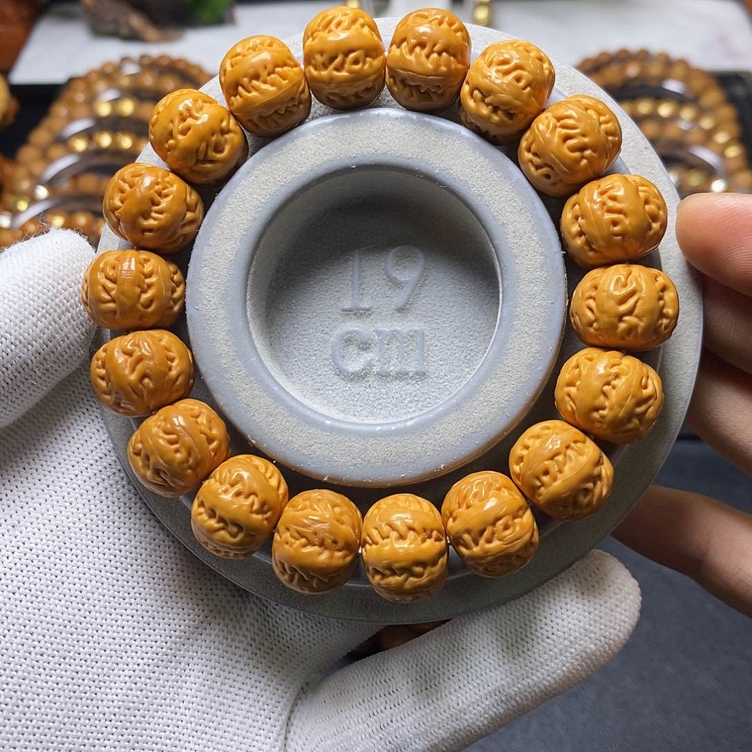 猴头核桃手串京八棱尺寸16左右单号43号