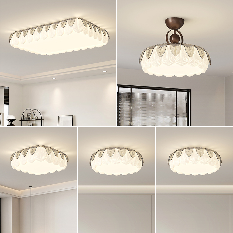 客厅吸顶灯奶油风温馨高亮家用装修大气餐厅灯卧室灯全光谱护眼灯