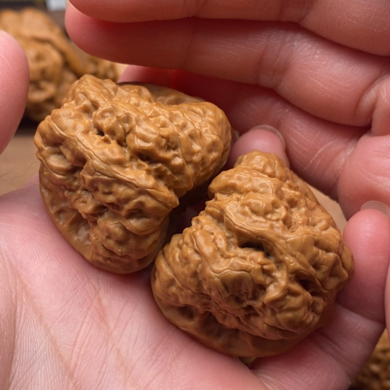 【闪购商品】文玩核桃把件开背肌肉蛙边39左右