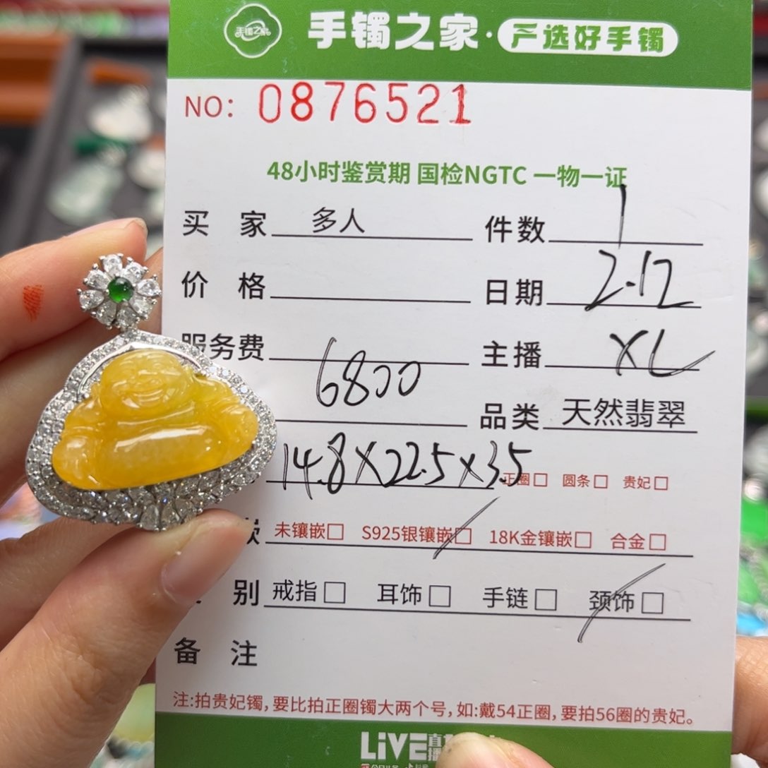 【闪购商品】翡翠颈饰银S925镶嵌多人