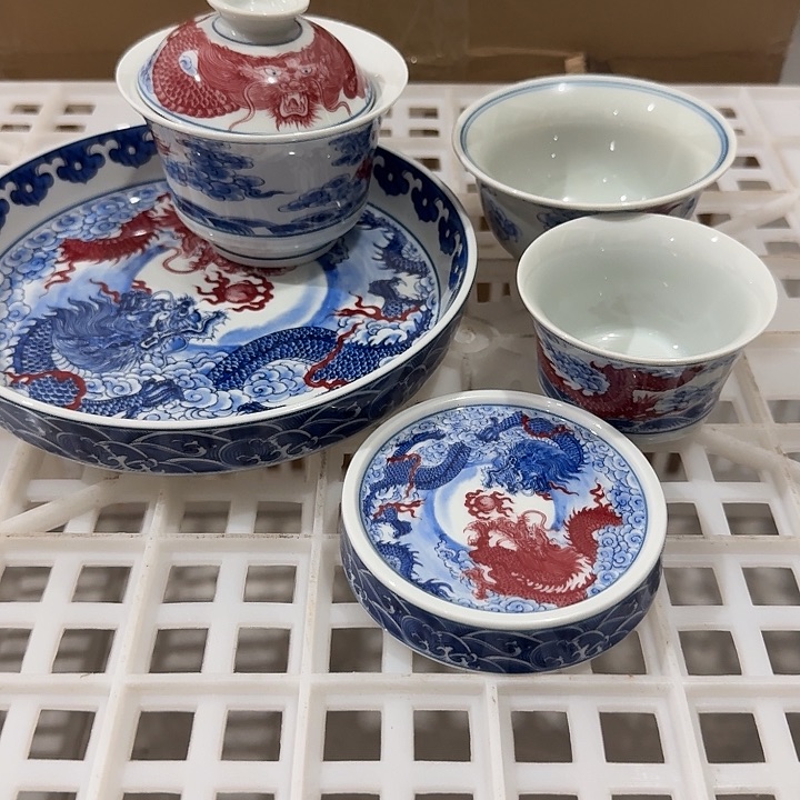 杯双龙戏珠五件套