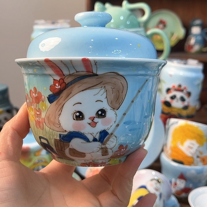 陶景德镇釉下手绘陶瓷 