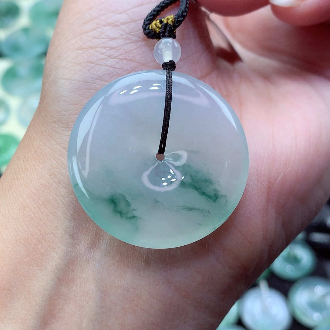 翡翠颈饰未镶嵌尺寸32.8-6.2