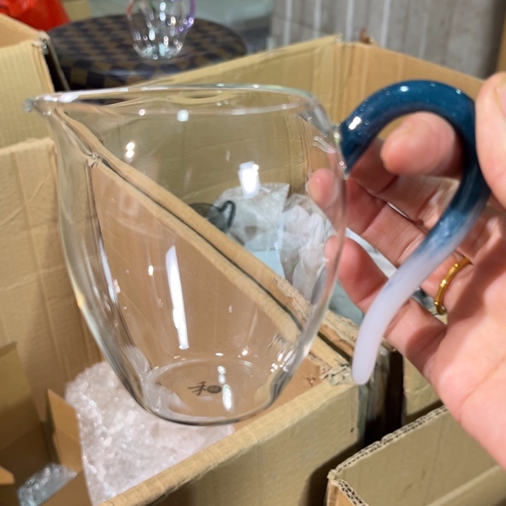 玻璃手工艺品忆然渐变蓝玉