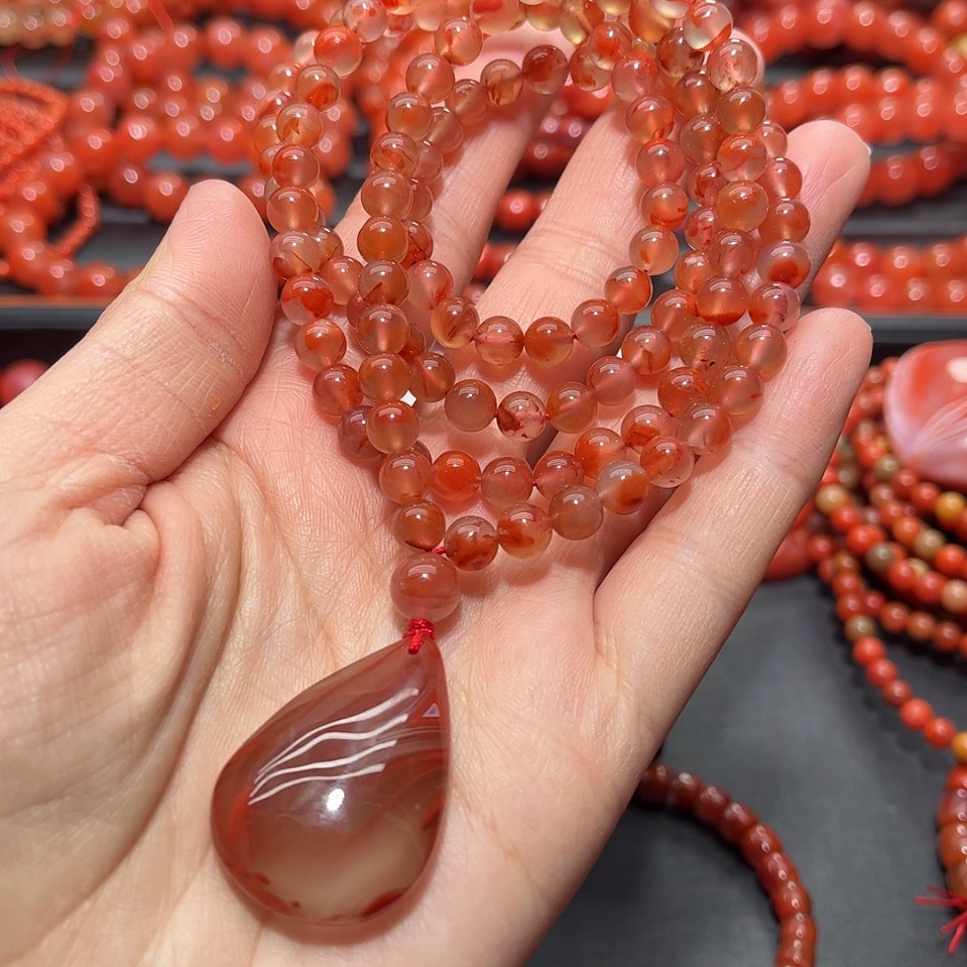 南红玛瑙手链未镶嵌