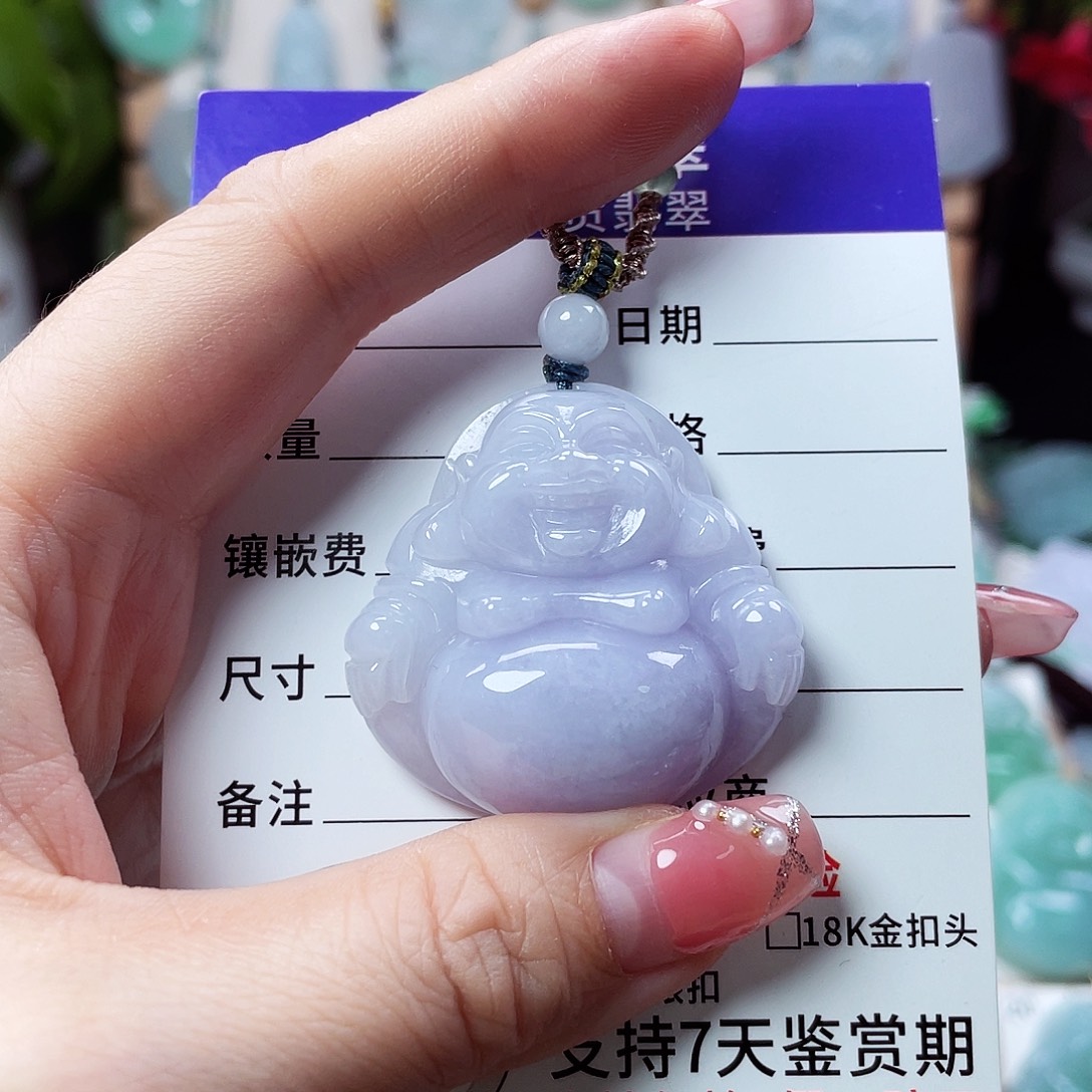 翡翠未镶嵌颈饰佛公20