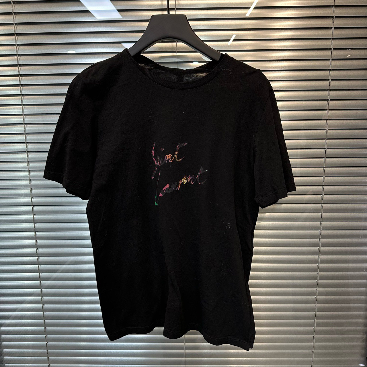 YSL/圣罗兰/字母印花短袖T恤/尺码XS/闲置新/bc012271