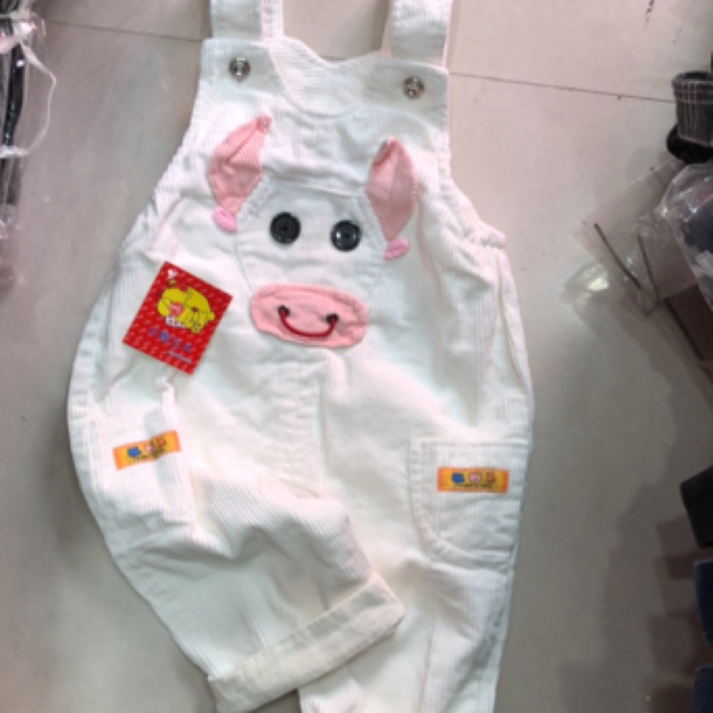 宽松款小老虎款春秋条绒高端洋气时尚男女通用背带裤