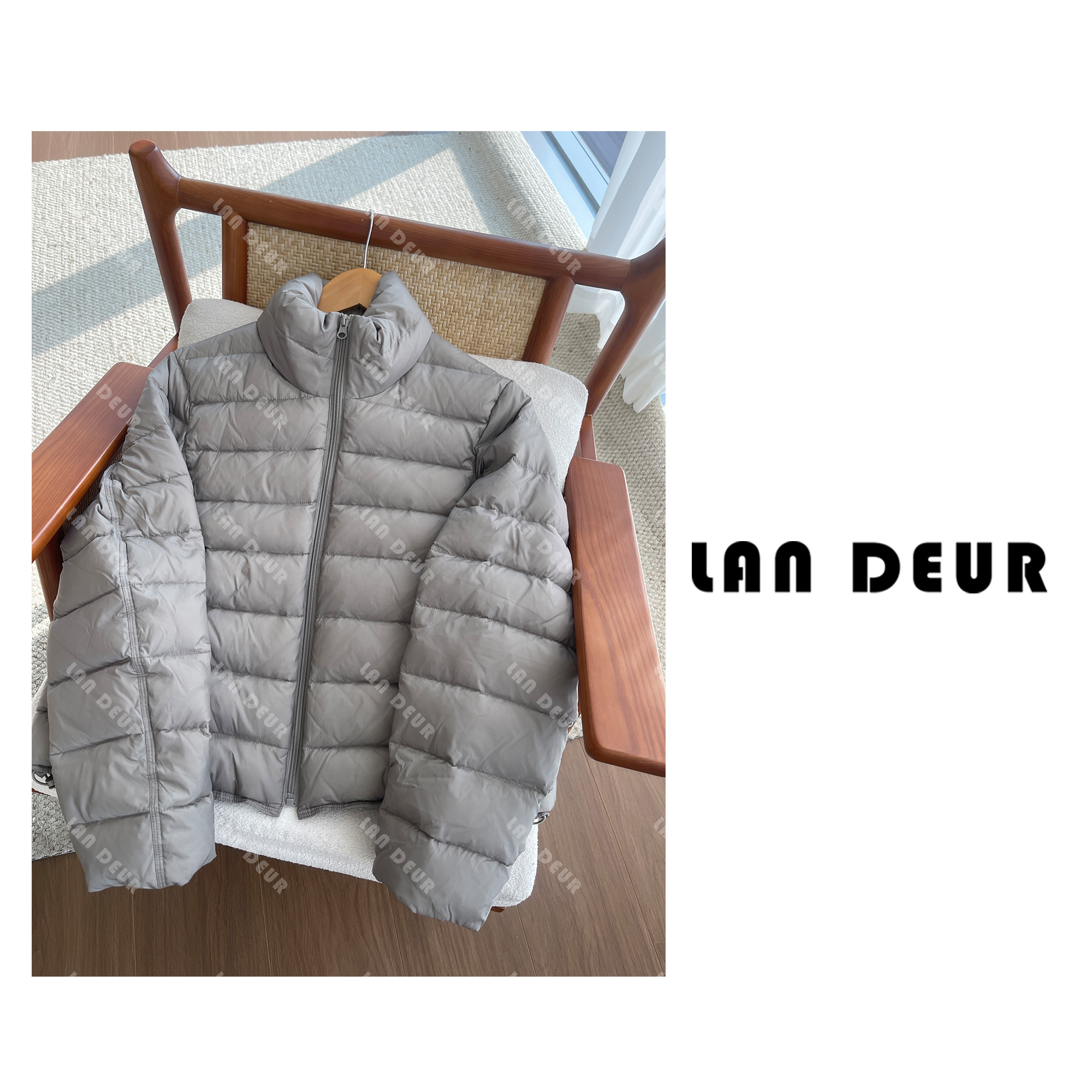 【落日剪影】排骨羽绒服短款立领超好看泡芙外套女