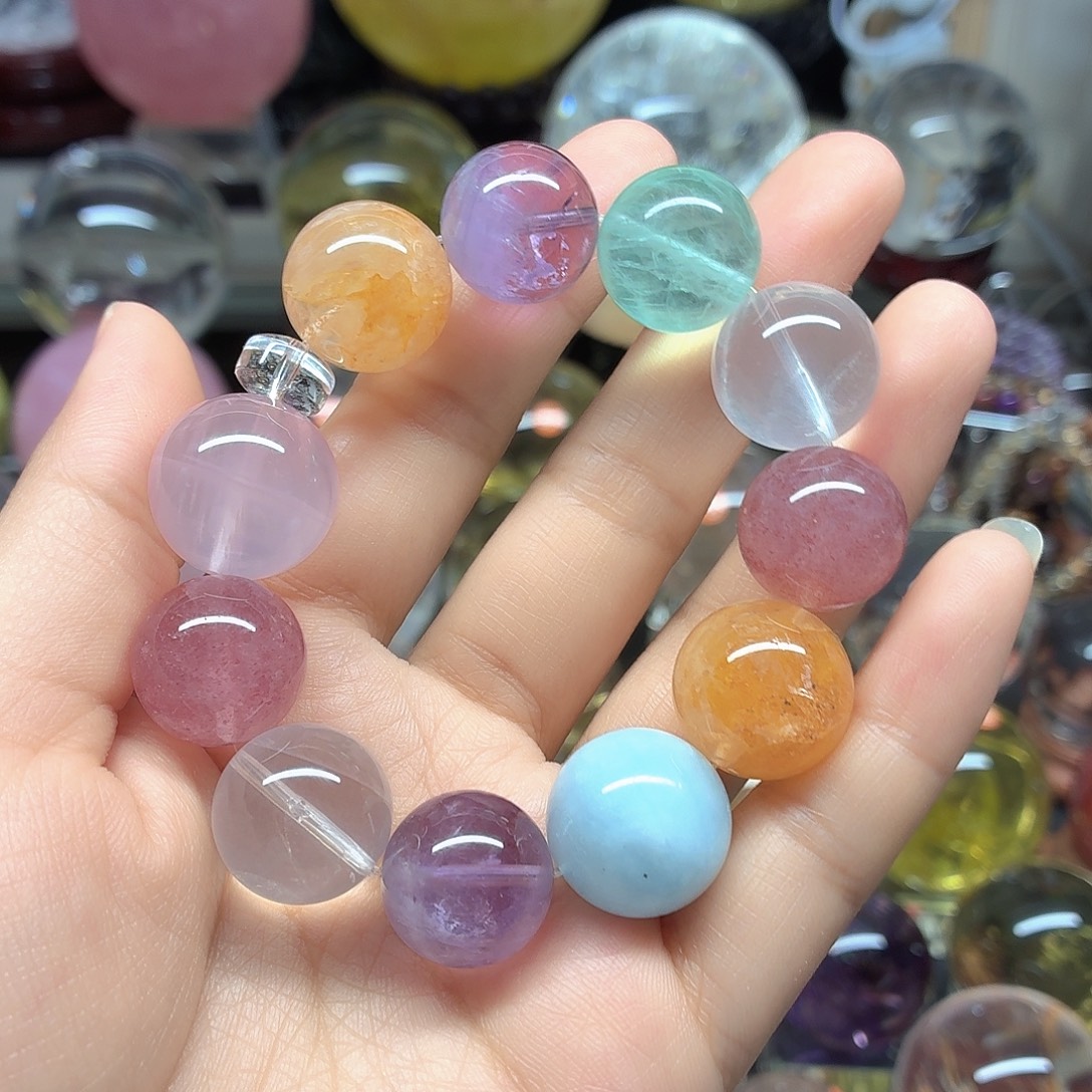 麦***睿珠宝半成品水晶未镶嵌水晶手链18A961