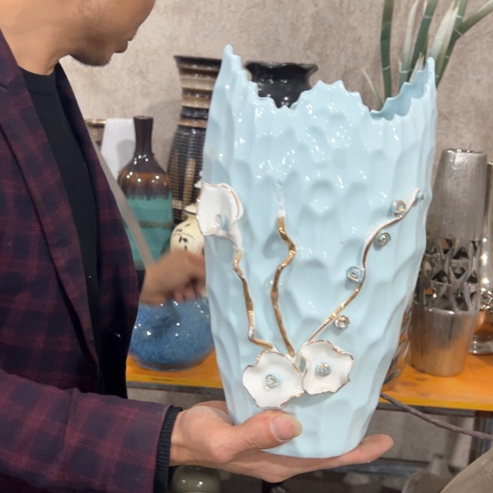 瓶高30口14公分微瑕掉花