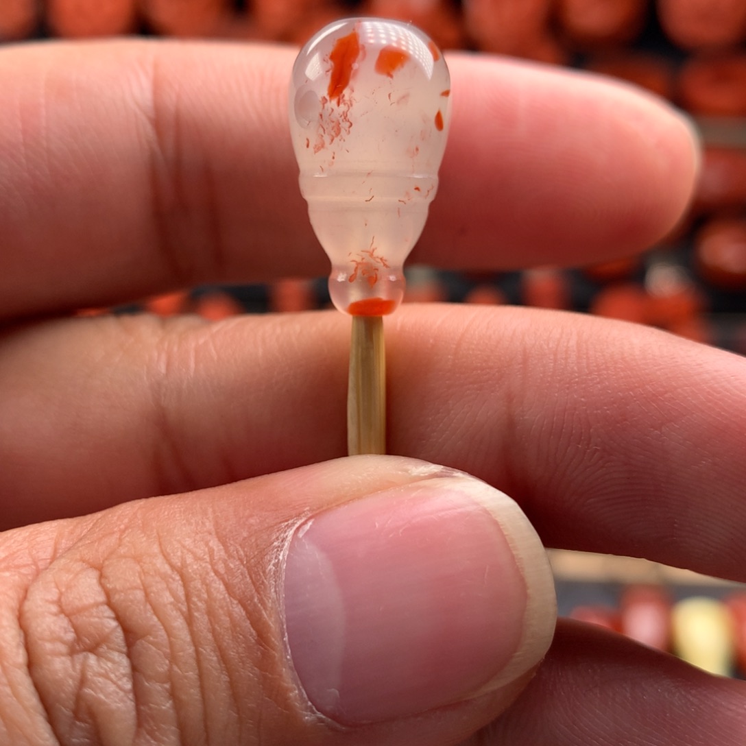 南红玛瑙冰飘花三通10+未镶嵌