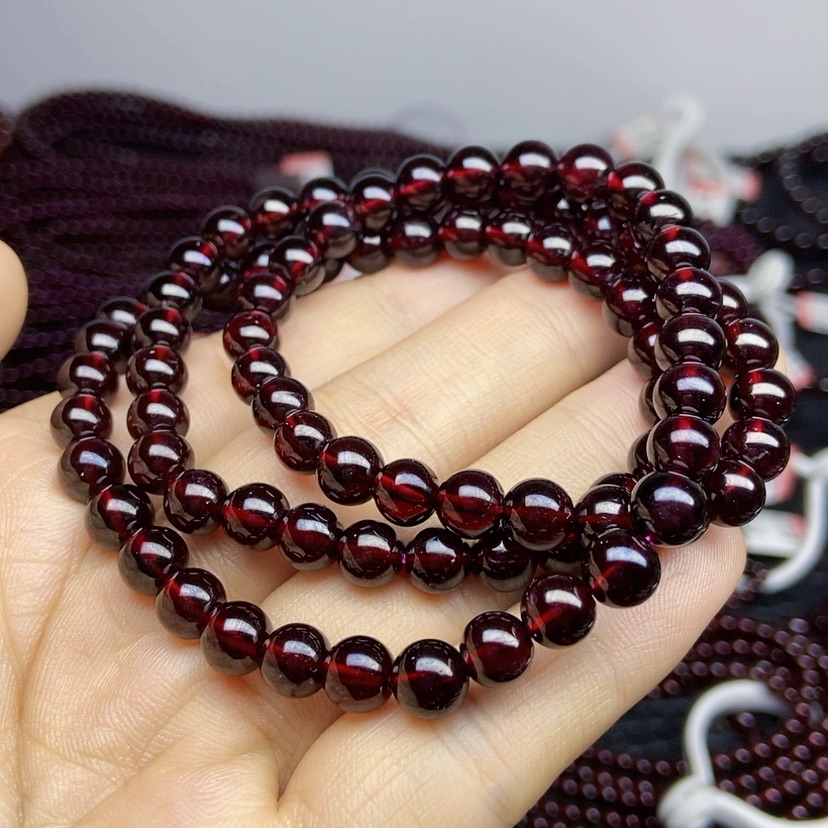 【闪购商品】石榴石手链未镶嵌7毫米