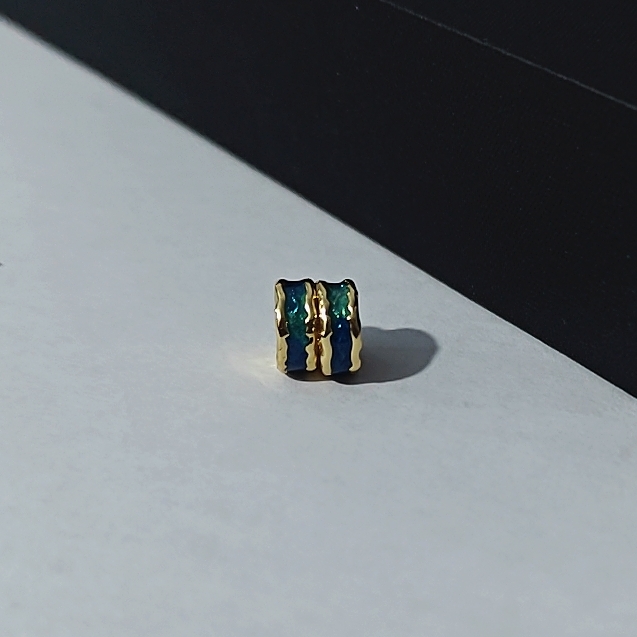 星何7mm一对文玩配饰