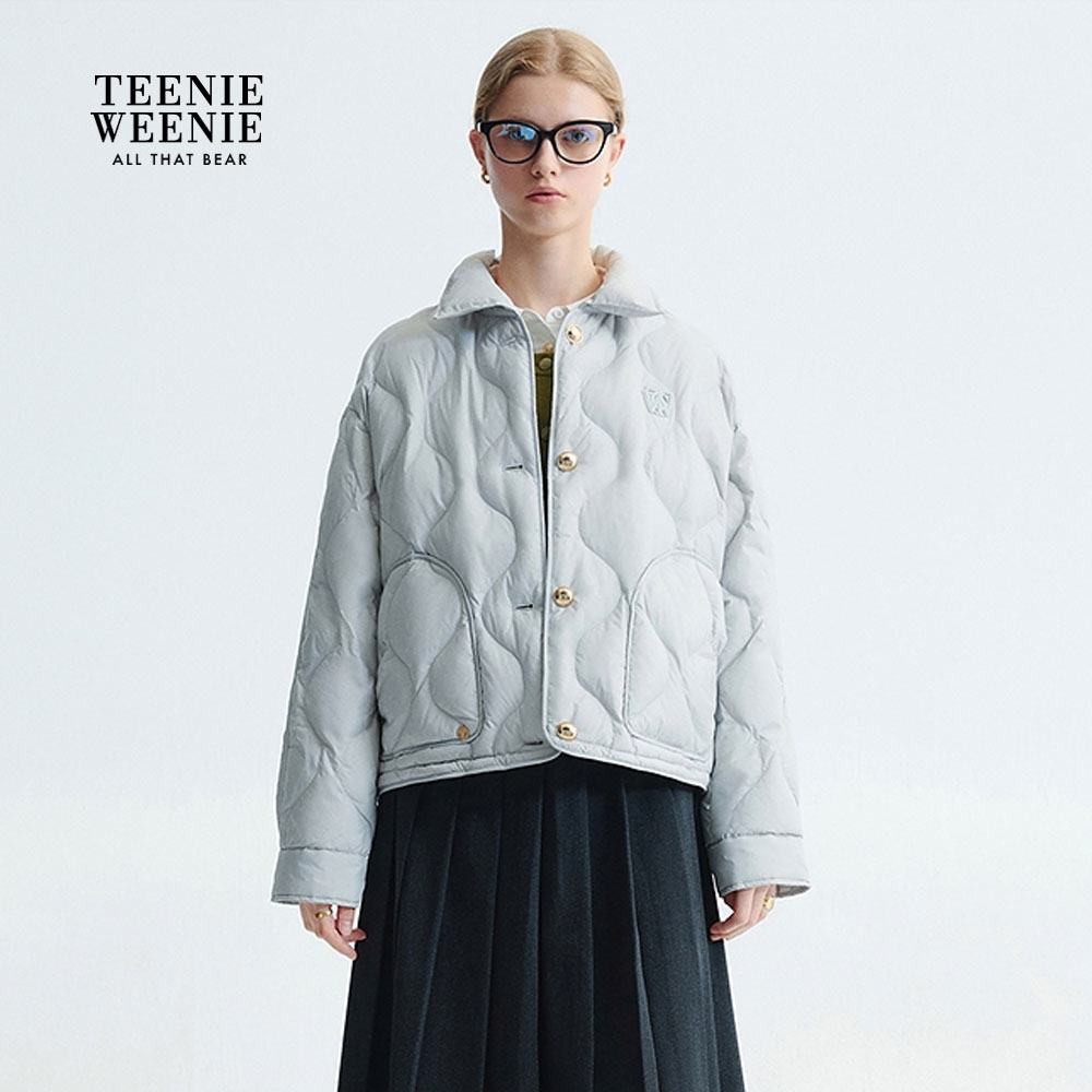 TeenieWeenie小熊女羽绒服25冬新款宽松薄款羽绒外套TTJD258T04W