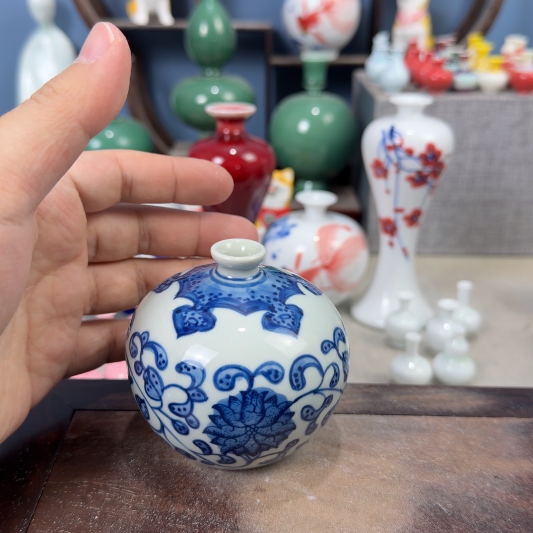 陶瓷手工小花器摆件