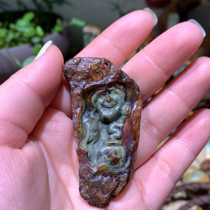 岫岩河磨玉（透闪石质玉）挂件未镶嵌