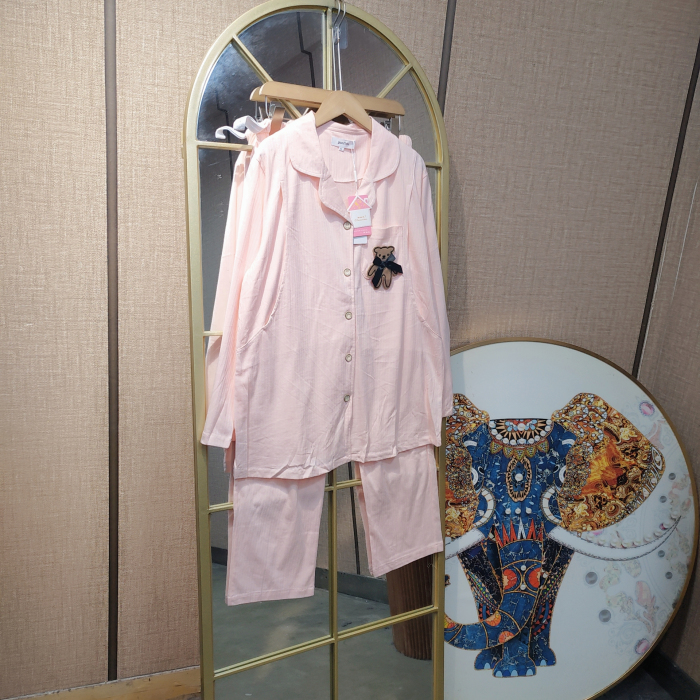 XX059孕妇粉色月子服套装L90-130 XL140 2XL150