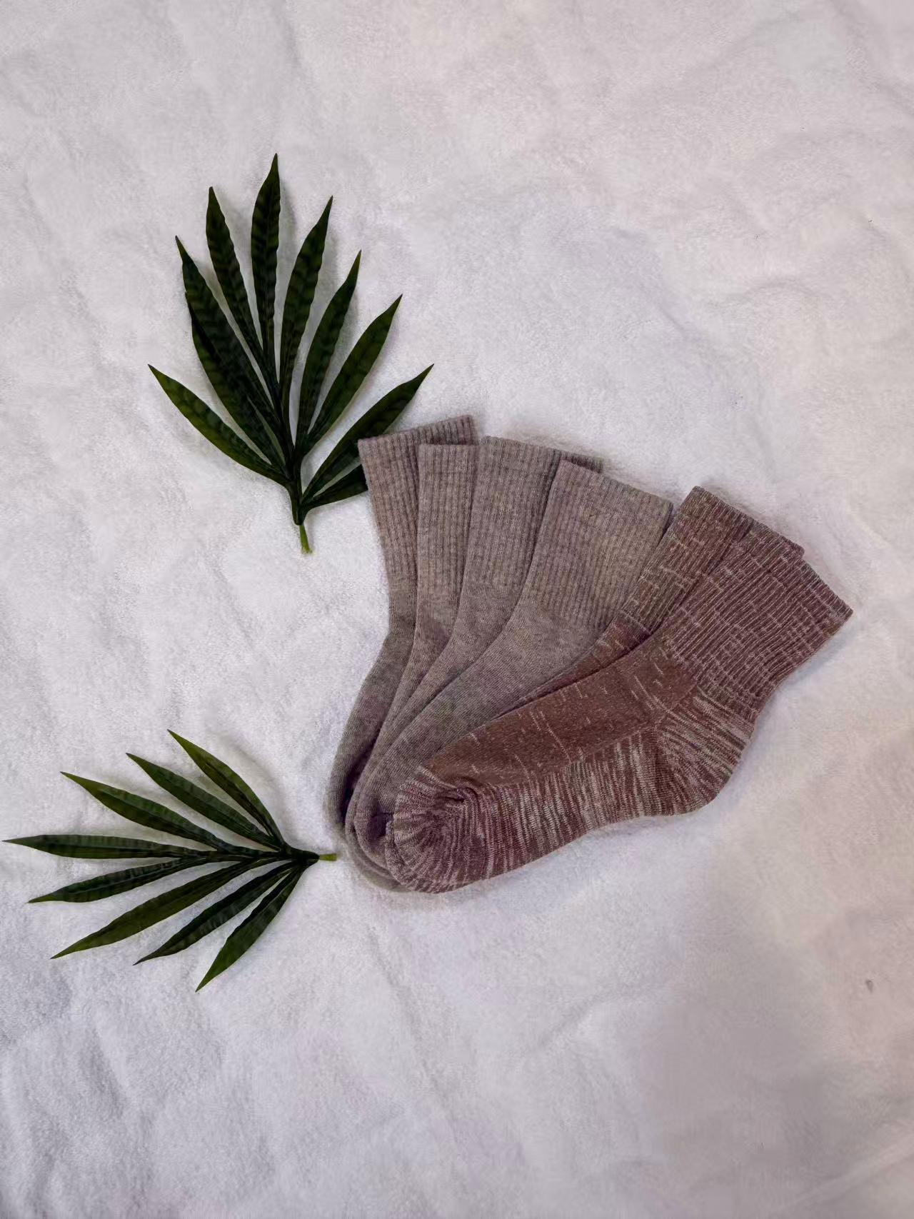 汉麻毛圈加厚袜子毛巾袜三双