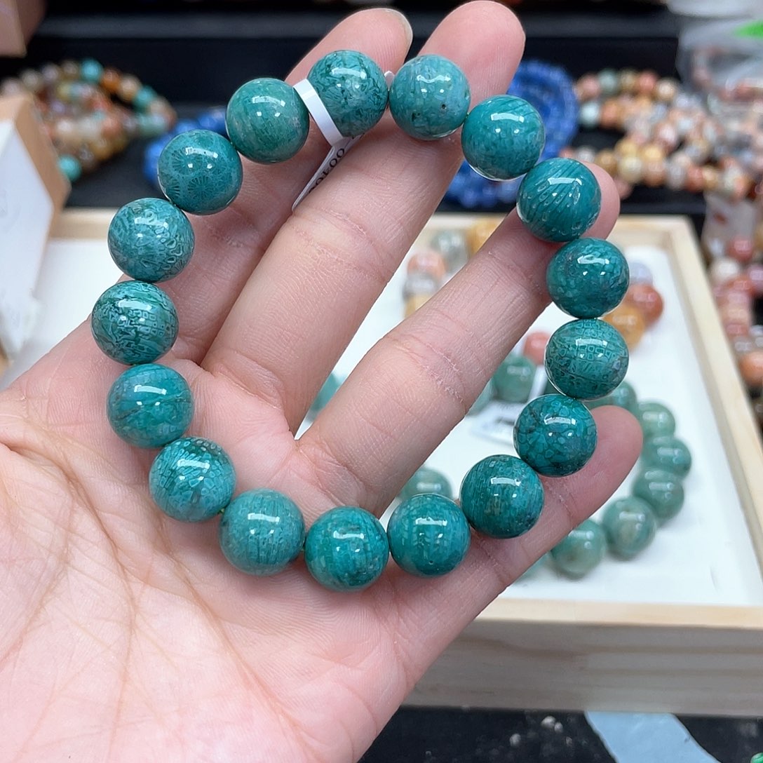 硅化珊瑚（珊瑚玉）手串未镶嵌?****.975