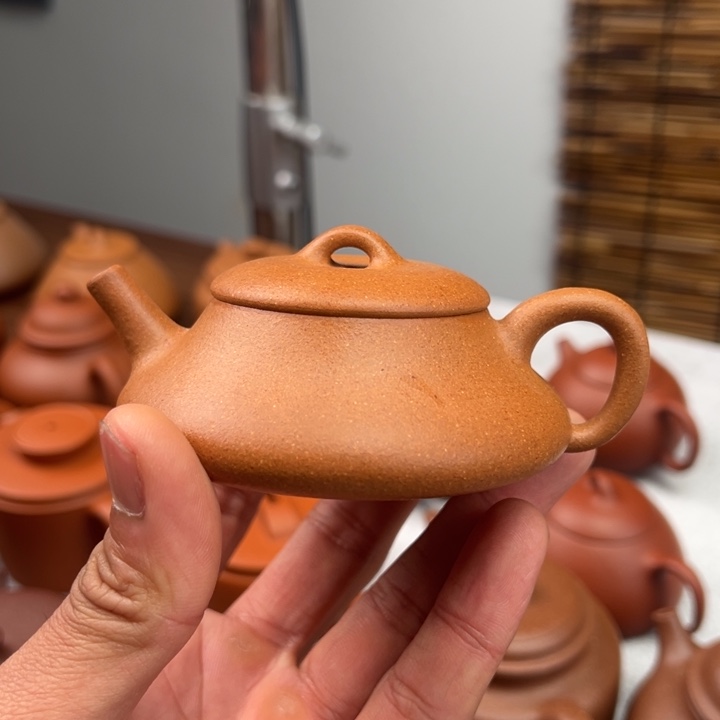 紫砂茶壶金降坡隐瓢90cc